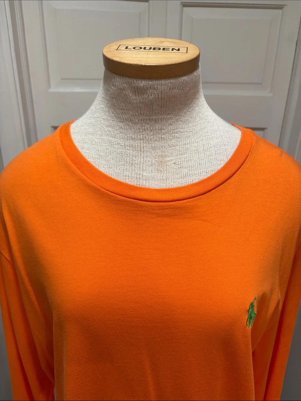 Polo Ralph Lauren sz L orange 100% cotton long sleeve tshirt